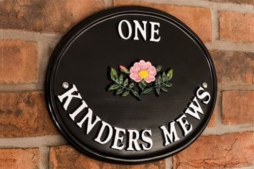 Cast Aluminum Oval Sign - A2 - 330 x 250mm