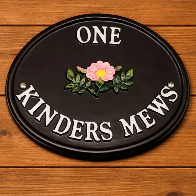 Cast Aluminum Oval Sign - A2 - 330 x 250mm