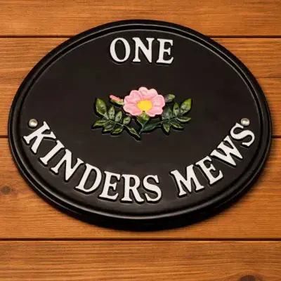 Cast Aluminum Oval Sign - A2 - 330 x 250mm