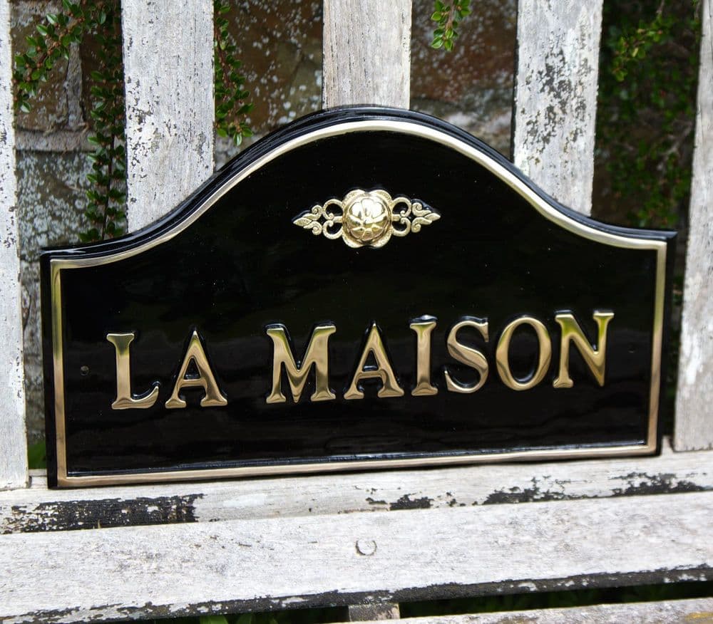 Cast Brass Arch Top Name Plate