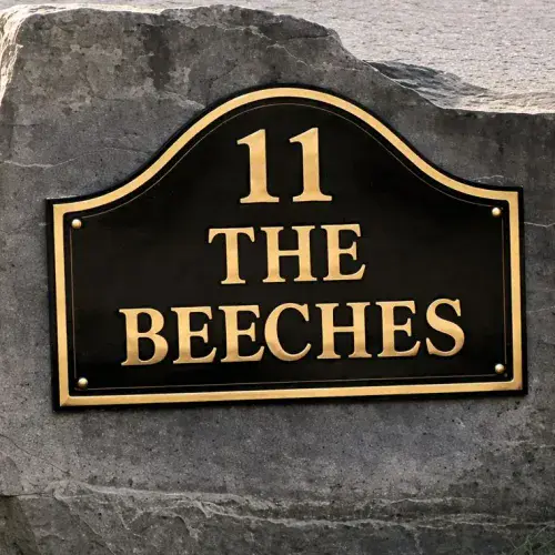 Cast Brass Arch Top Name Plates | The Sign Maker Shop