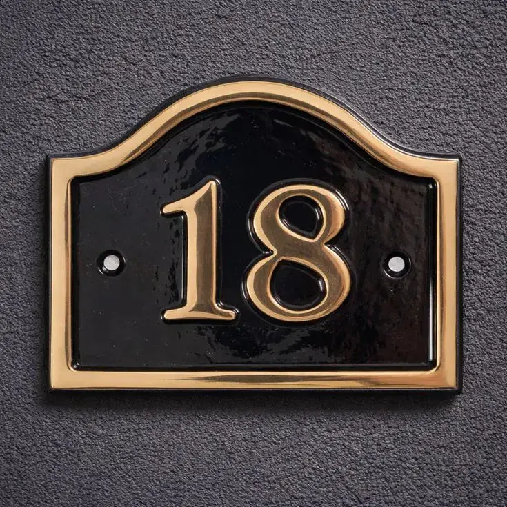 Cast Brass Number Sign -140mm x 115mm - B14