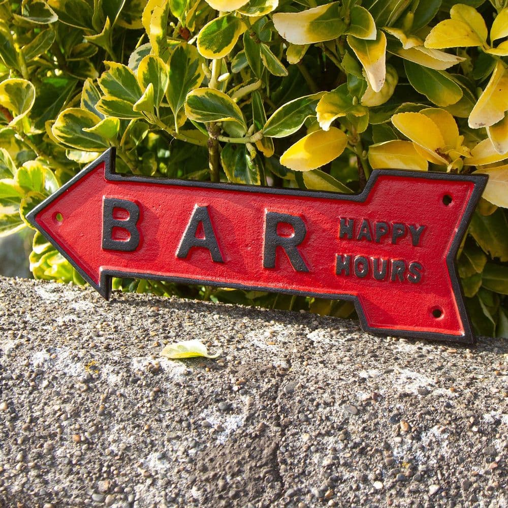 Cast Iron Bar Sign - Arrow