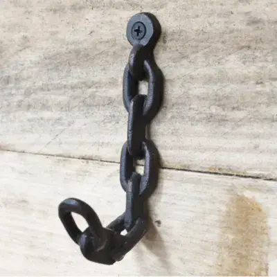 Cast Iron Chain Coat Hook