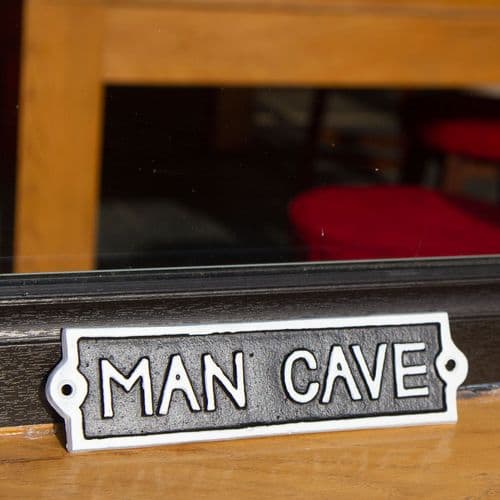 Cast Iron Man Cave Signs | The Sign Maker Shop