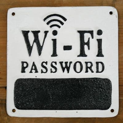 Cast Iron Sign - Wi-Fi Password