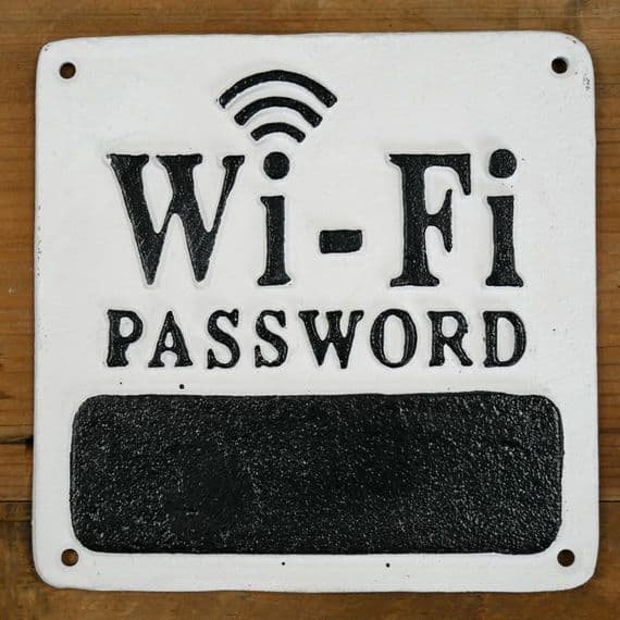 Cast ~Iron Sign - Wi-Fi Password | Sign Maker Shop