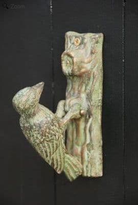 Cast Iron Woodpecker Door Knocker