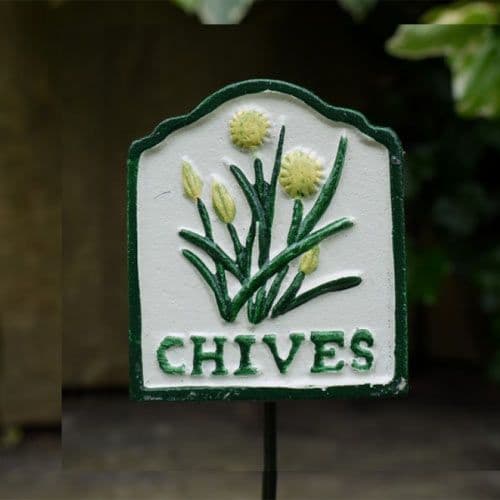 Cast Metal Chives Sign