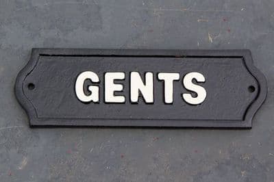 Cast Metal Plaque - GENTS