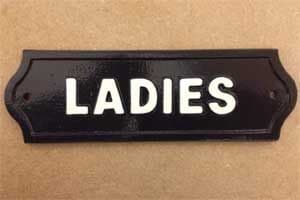 Cast Metal Plaque - LADIES