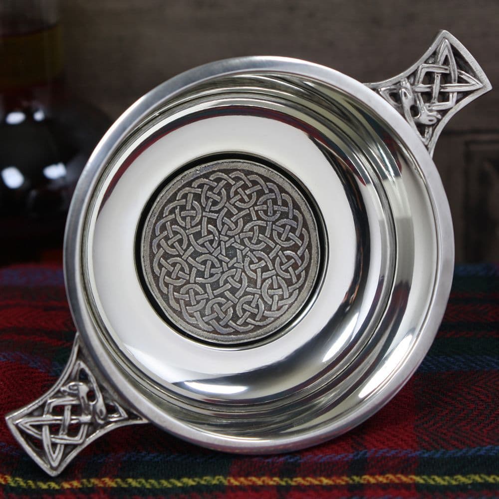 Celtic Design Pewter Quaich - PQ401