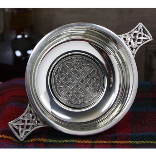 Celtic Knot Design Pewter Quaich | The Sign Maker Shop