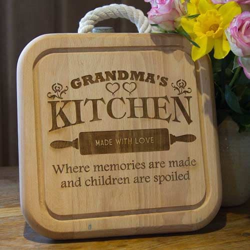 Chunky Wooden Chopping Board with Rope