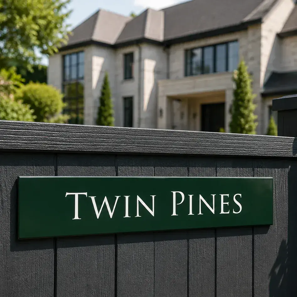 Clean Modern House Signs