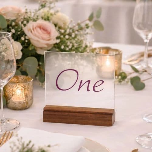 Clear Acrylic Wedding Table Name Signs | The Sign Maker Online Shop