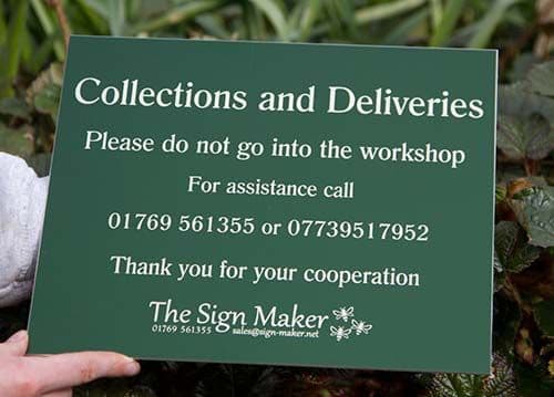 Engraved anodised aluminium in lovely colours | The Sign Maker Shop