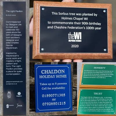 Coloured Aluminium Plaques