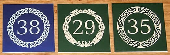 Coloured  Anodised Aluminium House Numbers