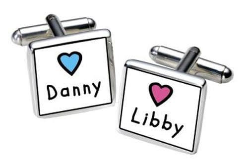 Coloured Heart Cufflinks
