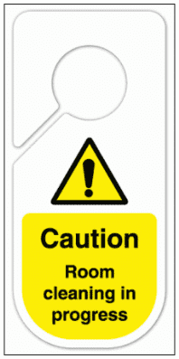 Community Sign - Caution Room Cleaning In Progress (2582)