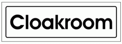 Community Sign - Cloakroom (2923) | The Sign Maker