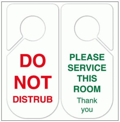 Community Sign - Do Not Disturb Double Sided (2583)