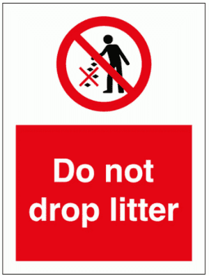 Community Sign - Do Not Drop Litter (8689)