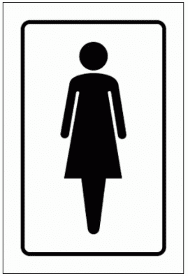 Community Sign - Female WC Symbol (2941)