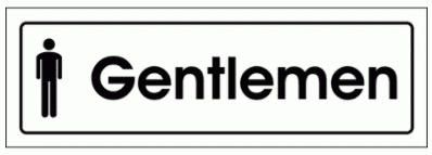 Community Sign - Gentlemen WC (2920)