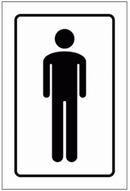 Community Sign - Male WC Symbol (2942)