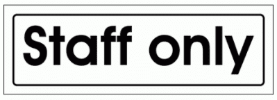 Community Sign - Staff Only (2902)
