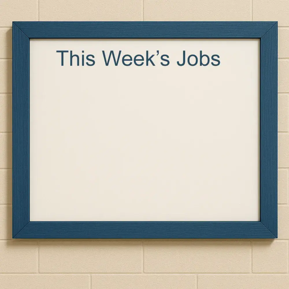 Composite Whiteboard with Painted Wooden Frame