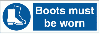 Construction Sign - Boots Must Be Worn (5725)
