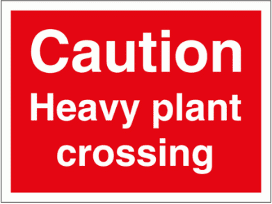 Construction Sign - Caution Heavy Plant Crossing (2979)