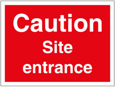 Construction Sign - Caution Site Entrance (2981)