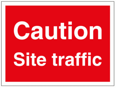Construction Sign - Caution Site Traffic (2978)