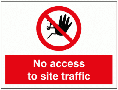 Construction Sign - No Access To Site Traffic (8680)