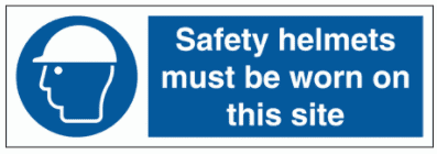 Construction Sign - Safety Helmets Must Be Worn On This Site (5780)