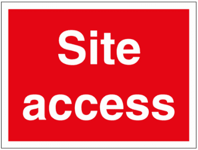 Construction Sign - Site Access (2984)