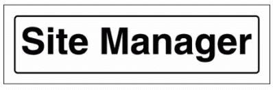 Construction Sign - Site Manager (2964)