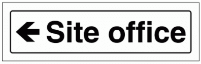 Construction Sign - Site Office Arrow Left (2965)