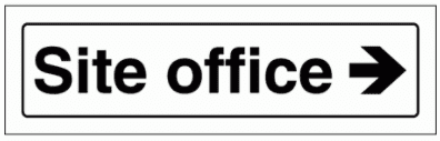 Construction Sign - Site Office Arrow Right (2963)