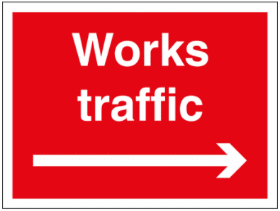 Construction Sign - Works Traffic Arrow Right (2985)