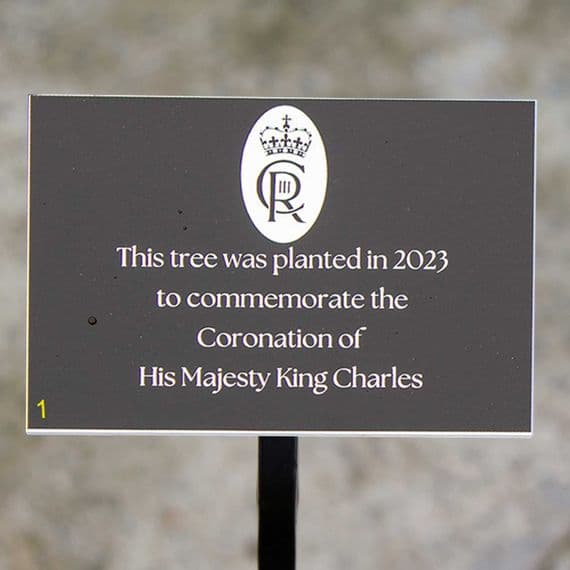 Coronation Celebration Plaque  for Tree Planting  | The Sign Maker Shop