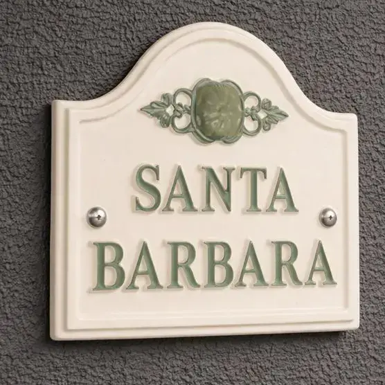 Cream Bridge Shape Cast Aluminium Name Plates - A18 & A19