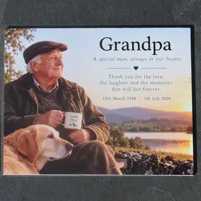 Create Your Own Custom Memorial Plaque in Full Colour