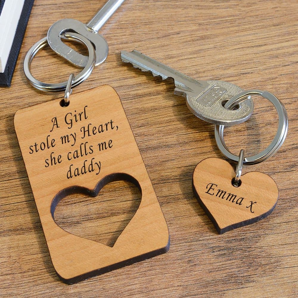 daddy....- Wooden Key Ring
