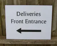 Deliveries Sign - Instructions for Couriers | The Sign Maker Shop