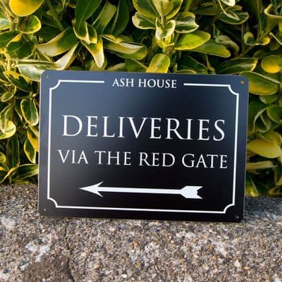 Deliveries Sign